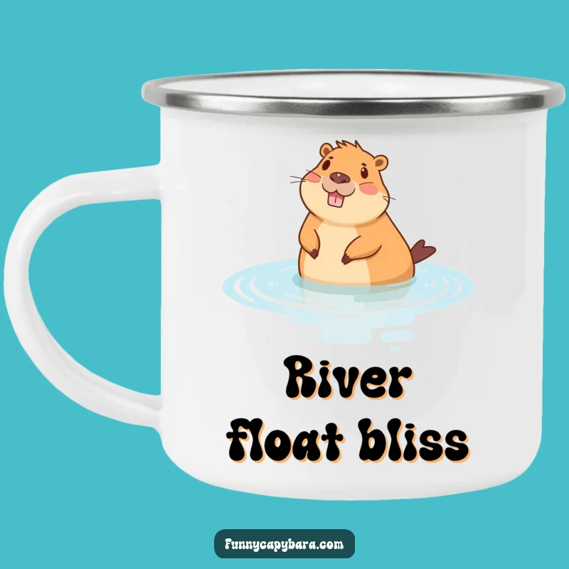 Funny Capybara Chill Camping Mug: Relaxing Drinkware for Outdoor Peace