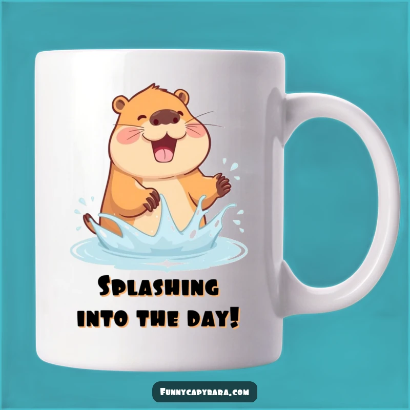 Funny Capybara Water Splash Mug: Hilarious Fun for Your Favorite Drink