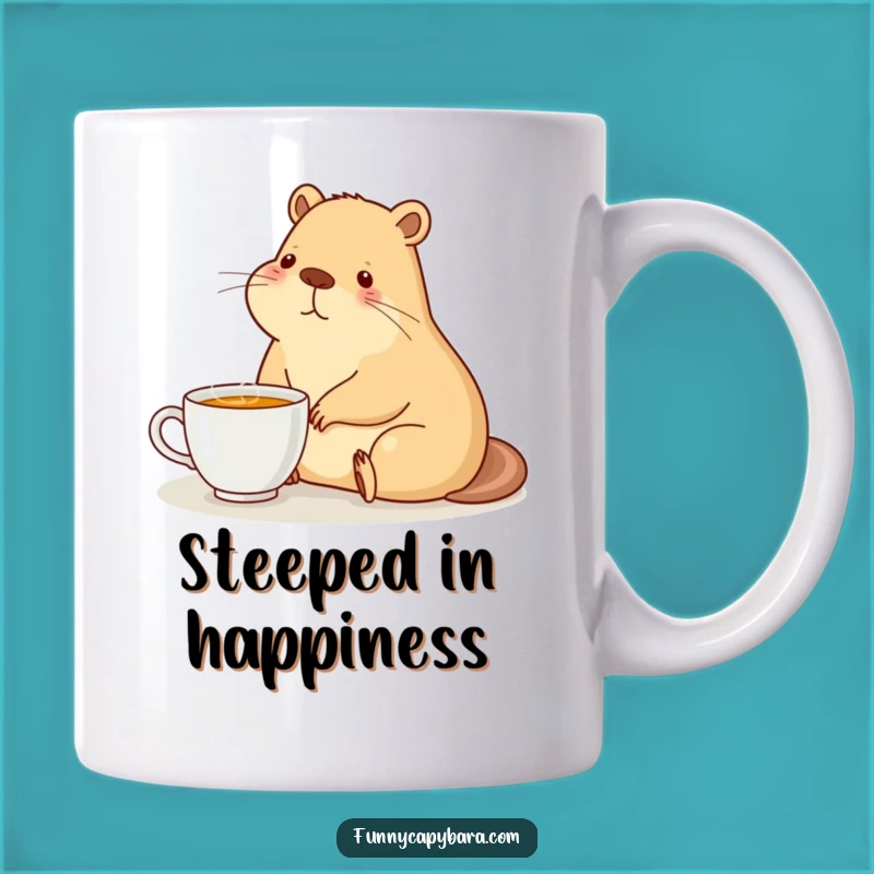 Funny Cozy Capybara Tea Mug: Relax and Sip with Humor