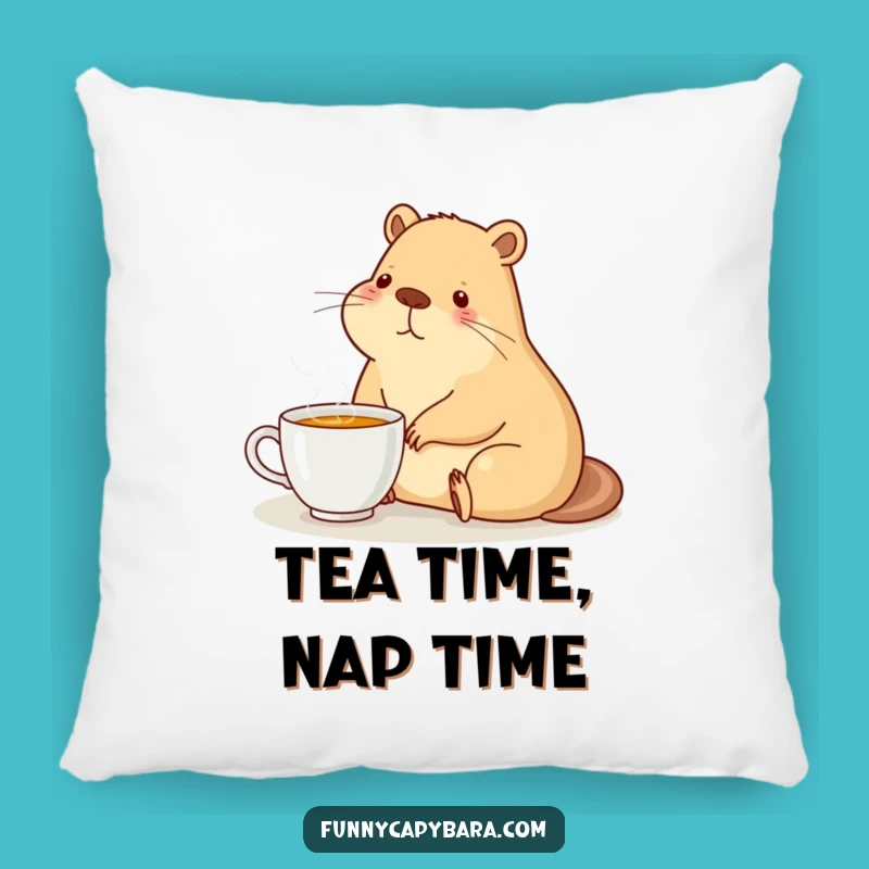 Funny Capybara Tea Pillow: Cozy Comfort for Relaxation