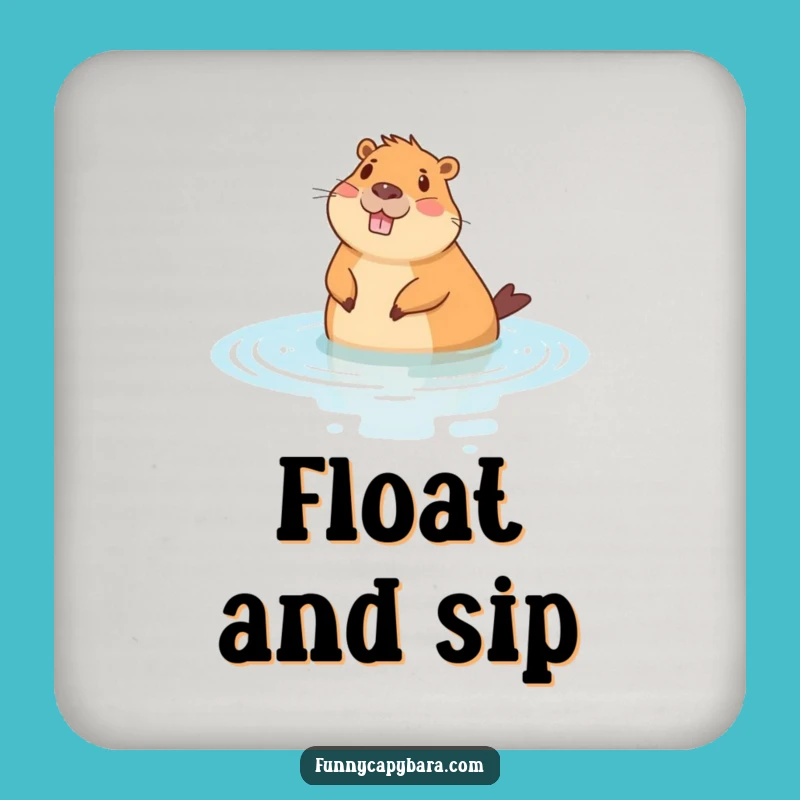 Funny Capybara Chill Coaster: Relaxing Protection for Your Surfaces
