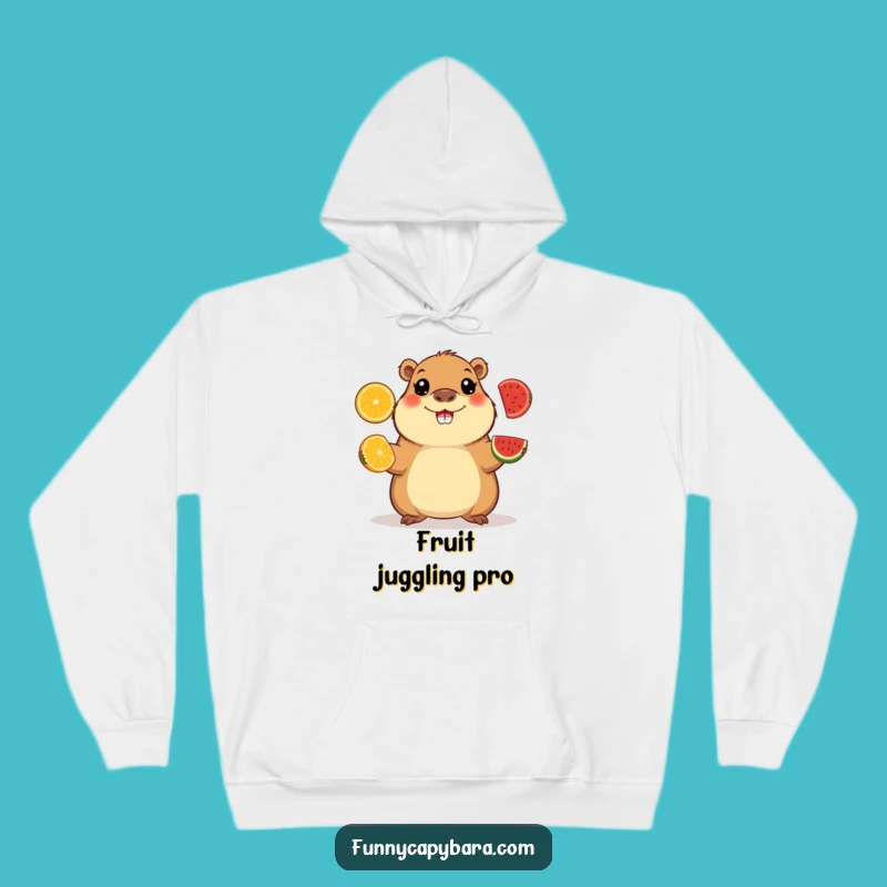 Funny Capybara Juggling Hoodie: Cozy & Skillful Wear for Happy Days