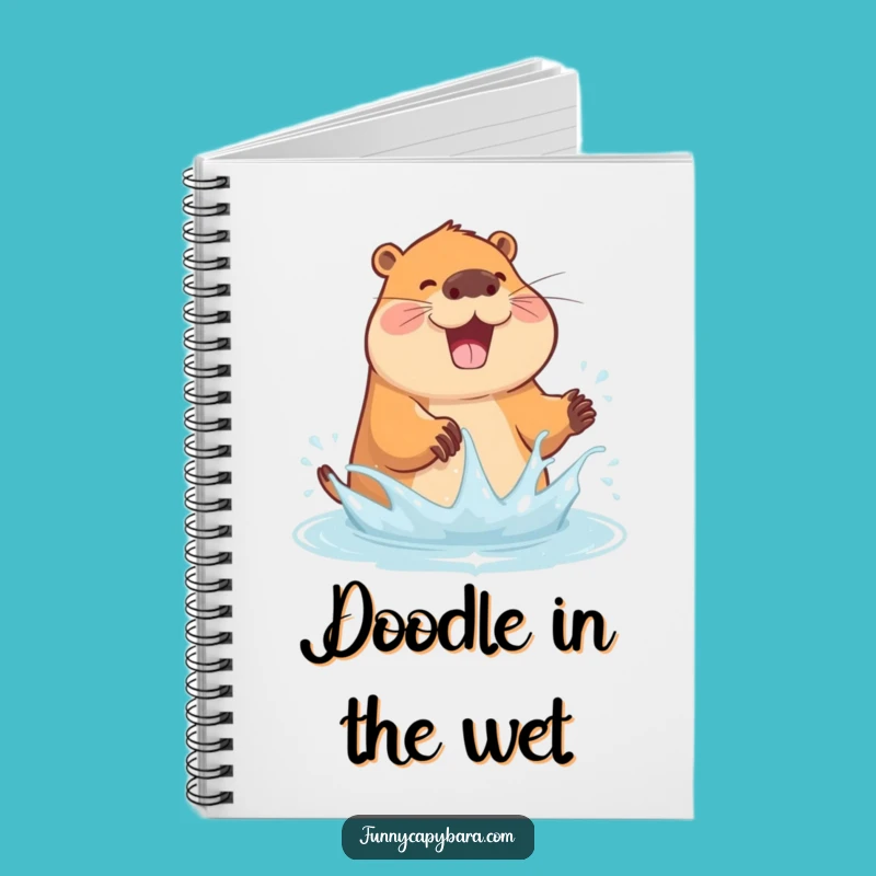 Funny Capybara Splash Notebook: Capture Ideas with Playful Energy