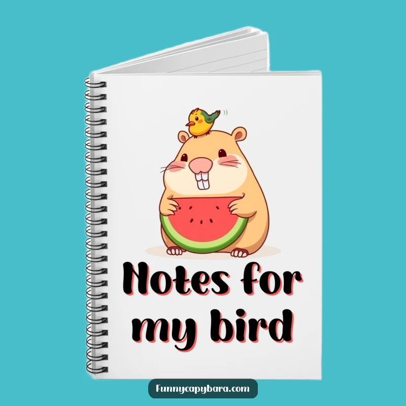 Funny Capybara Watermelon Bird Notebook: Jot Down Sweet Ideas