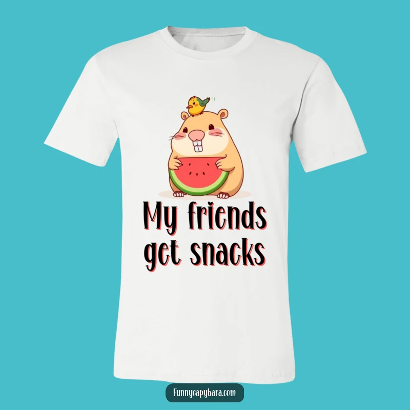 Funny Capybara Watermelon Bird T-Shirt: Share the Fun!