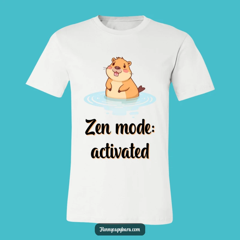 Funny Capybara Float T-Shirt: Relaxed & Joyful Animal Apparel Gift