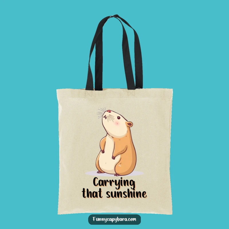 Funny Capybara Sunbeam Tote Bag: Chic & Relaxing Accessory, Perfect Funny Gift
