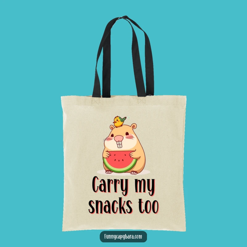 Funny Capybara Watermelon Bird Tote Bag: Carry Kindness Everywhere